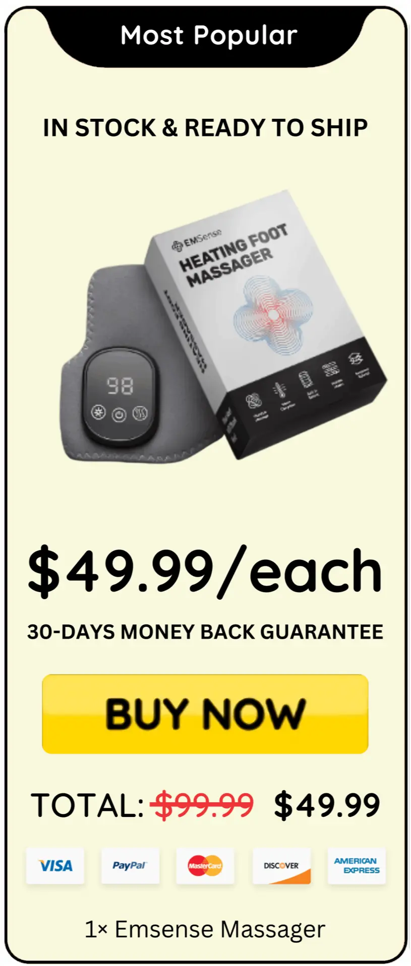 EMSense offer package price 